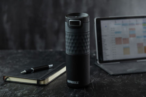 Etna Grip 3-in-1 Snapclean 500ml Travel Mug Black Steel