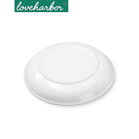 Loveharbor White Porcelain Deep Plate