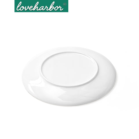 Loveharbor White Porcelain Dinner Plate