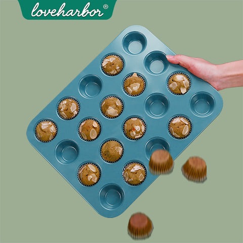 Loveharbor Green Earth Non-Stick Mini Muffin Pan