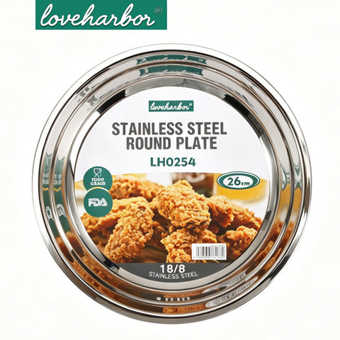 Loveharbor Stainless Steel Round Plate