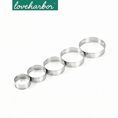 Loveharbor Round Shape Cookies Cutter Set