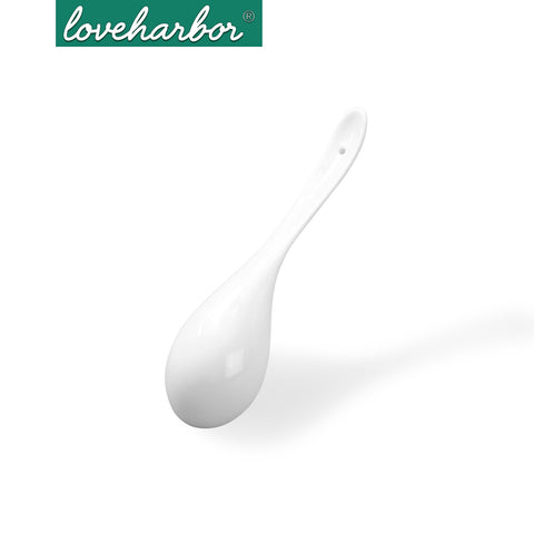 Loveharbor White Porcelain Soup Spoon