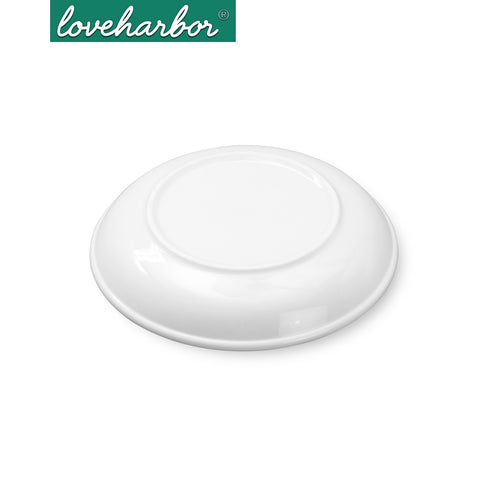 Loveharbor White Porcelain Deep Plate