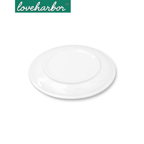 Loveharbor White Porcelain Dinner Plate