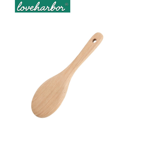 Loveharbor Wooden Rice Spoon - White Wood