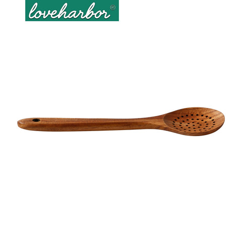 Loveharbor Wooden Slotted Spoon