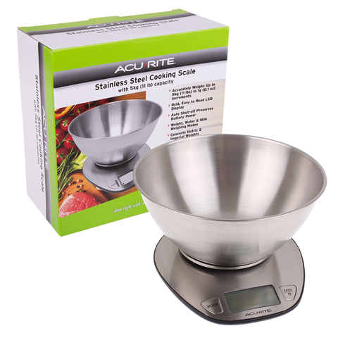 Stainless Steel Digital Scale With Bowl 1g/5kg