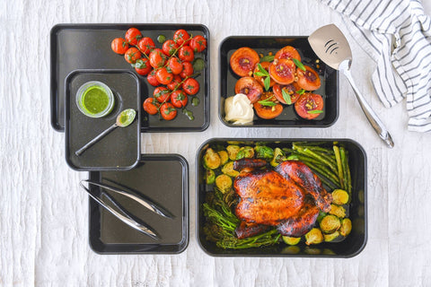 Professional Vitreous Enamel Roasting Pan - 3 Sizes