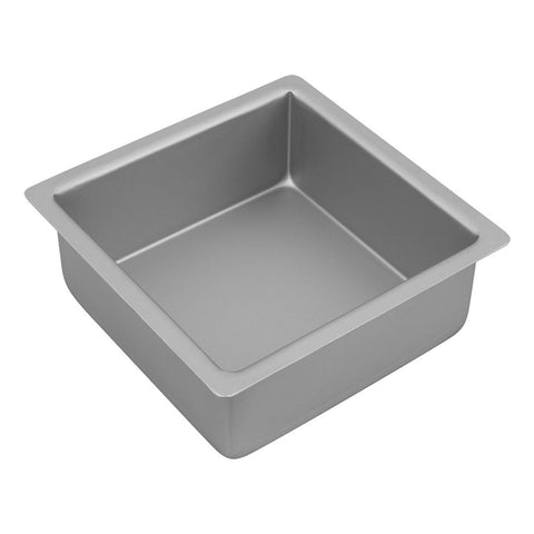 Silver Anodised Square Cake Pan 17.5 X 7.5cm