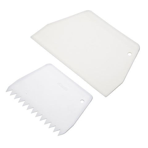 Icing Scraper Set 2 19X12.5Cm & 9.5X13.5Cm