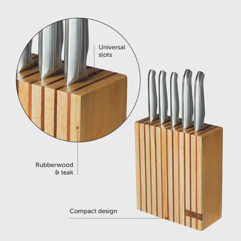 Pro Wood Knife Block Set 7 Pieces