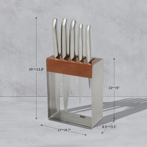 Pro Stainless Steel Knife Block Set 7 Pieces