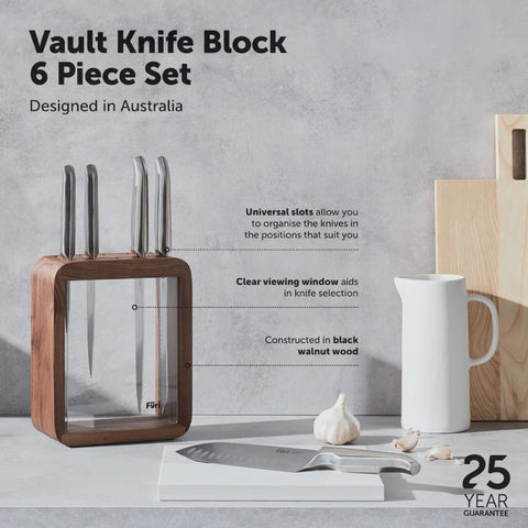 Furi Pro Vault Knife Block Set 6 Piece
