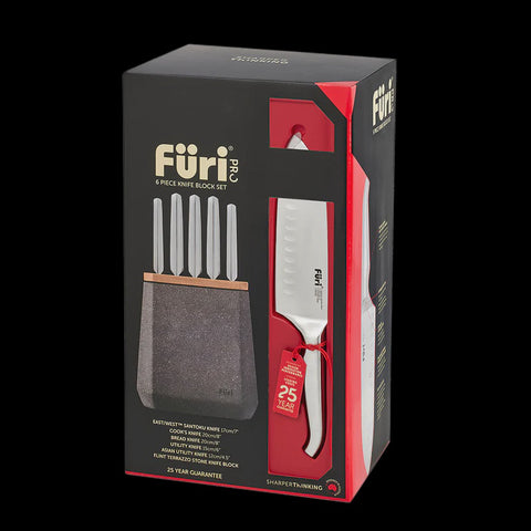 Stone Knife Block Set Flint Terazzo 6 Piece