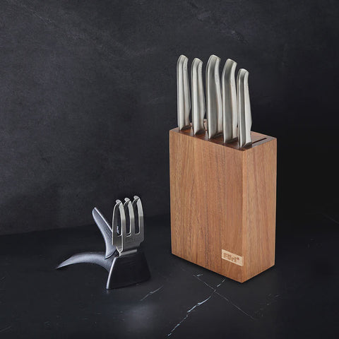 Furi Promo Acacia Wood Knife Block Set 5 Piece