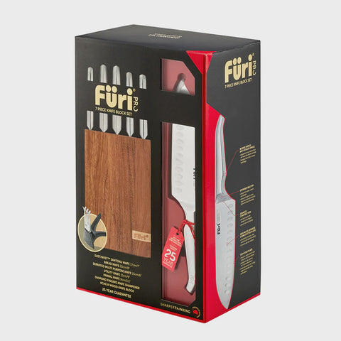 Furi Promo Acacia Wood Knife Block Set 7 piece