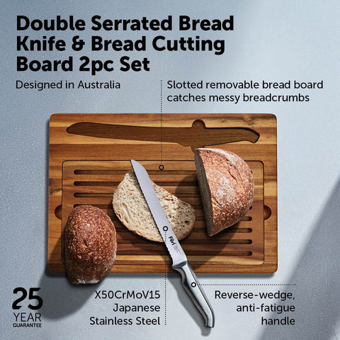 Pro Bread Knife and Board Set