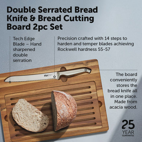 Pro Bread Knife and Board Set