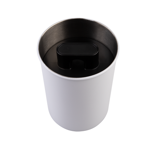 Stainless Steel Vacuum Coffee Canister 1.3l - White
