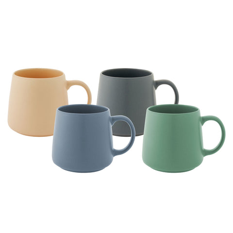 Tapered Mug 400ml, Set of 4 - Solid