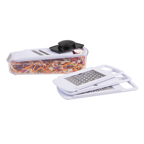 6 Piece Multi Slicer & Grater Set (4 Asst. Blades) - White