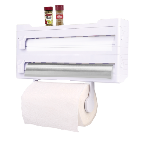 Wall Mount Kitchen Roll Dispenser - White