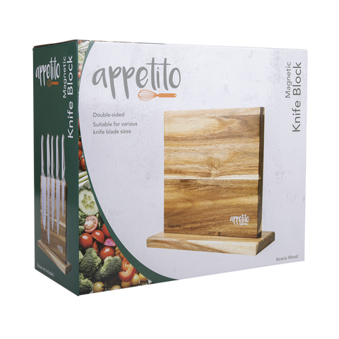 Magnetic Knife Stand Double Sided - Acacia Wood
