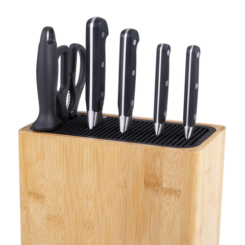 Rectangle Universal Knife Block - Bamboo