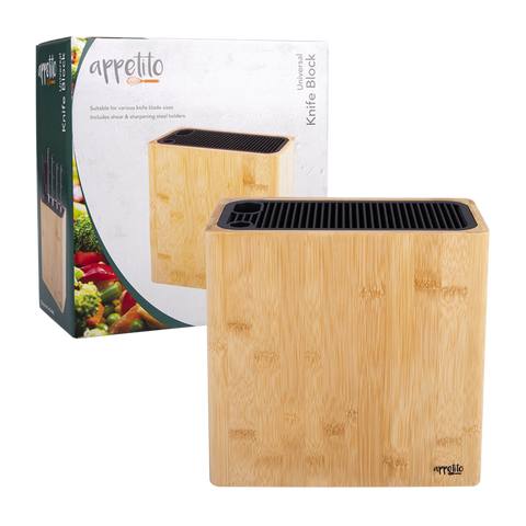 Rectangle Universal Knife Block - Bamboo