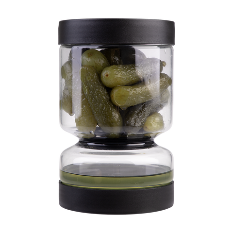 Borosilicate Glass Pickle Jar 1.1l - Black