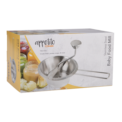 Stainless Steel Baby Food Mill 14cm Dia.