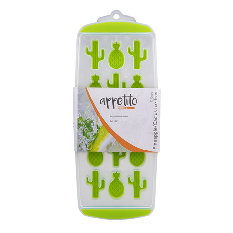 Easy Release 15 Cube Pineapple/Cactus Ice Tray Set 2