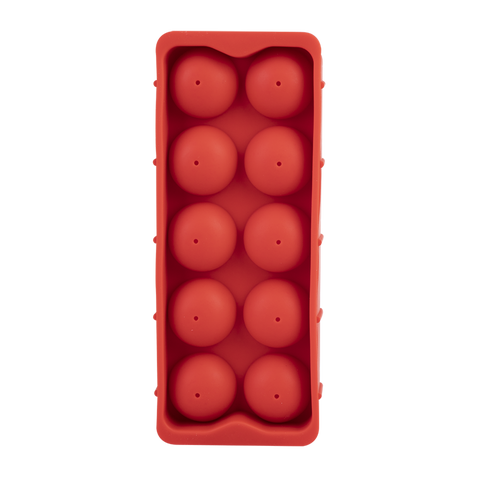 Silicone Round Ice Cube Tray - Red
