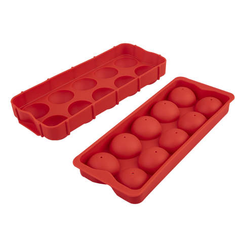 Silicone Round Ice Cube Tray - Red
