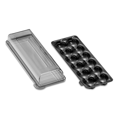 Egg Holder with Snap-On Lid - Carbon