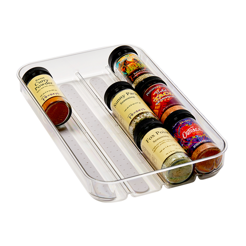 Clear Soft Grip In-Drawer Spice Organiser - Grey