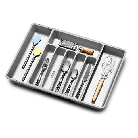 Basic Expandable Cutlery Tray - Soft Grey