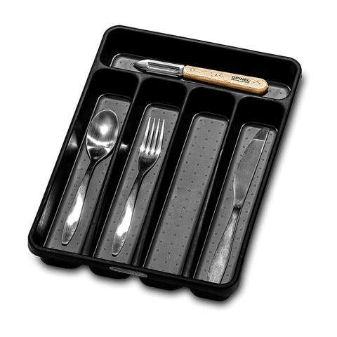 Mini 5 Compartment Cutlery Tray - Carbon