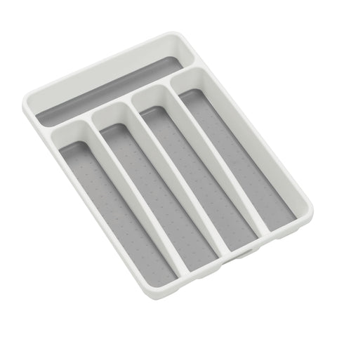 Mini 5 Compartment Cutlery Tray - White