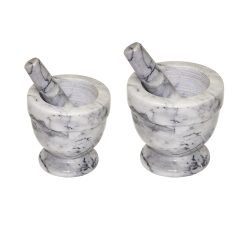 Grey Marble Mortar & Pestle 12cm