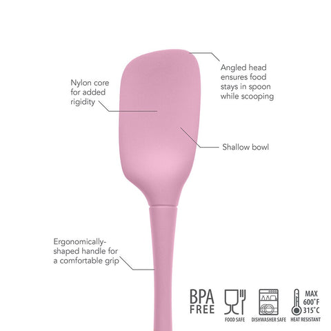 "Flex-Core" All Silicone Spoonula - Pink Sorbet