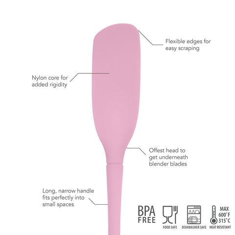 "Flex-Core" All Silicone Jar Scraper - Pink Sorbet