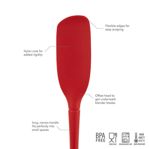 'Flex-Core' All Silicone Blender Spatula - Cayenne
