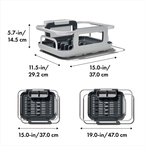 Over-the-Sink Aluminum Dish Rack
