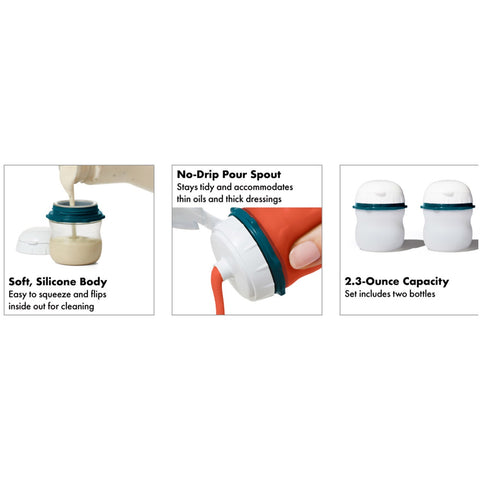 Prep & Go Silicone Squeeze Bottle - 2 Pack