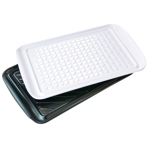 Tovolo Large Prep & Serve BBQ Trays Set 2 - Black/White