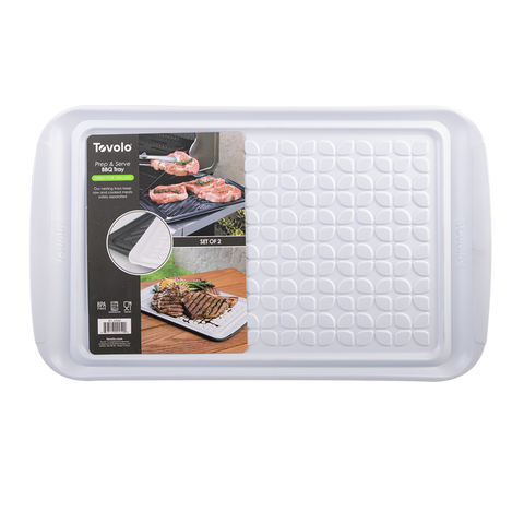 Tovolo Large Prep & Serve BBQ Trays Set 2 - Black/White
