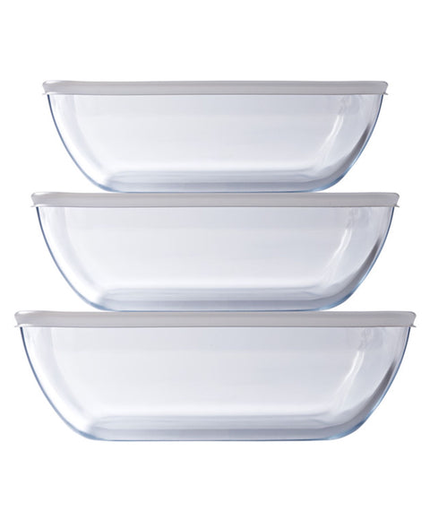 6 Piece Storage Set - 3 Dishes + 3 Lids