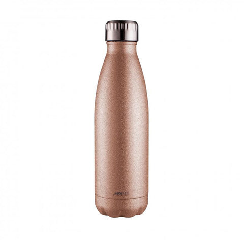 Fluid Bottle 500Ml Glitter - Rose Gold